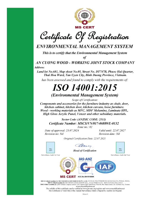 Chứng nhận môi trường ISO 14001-2015
