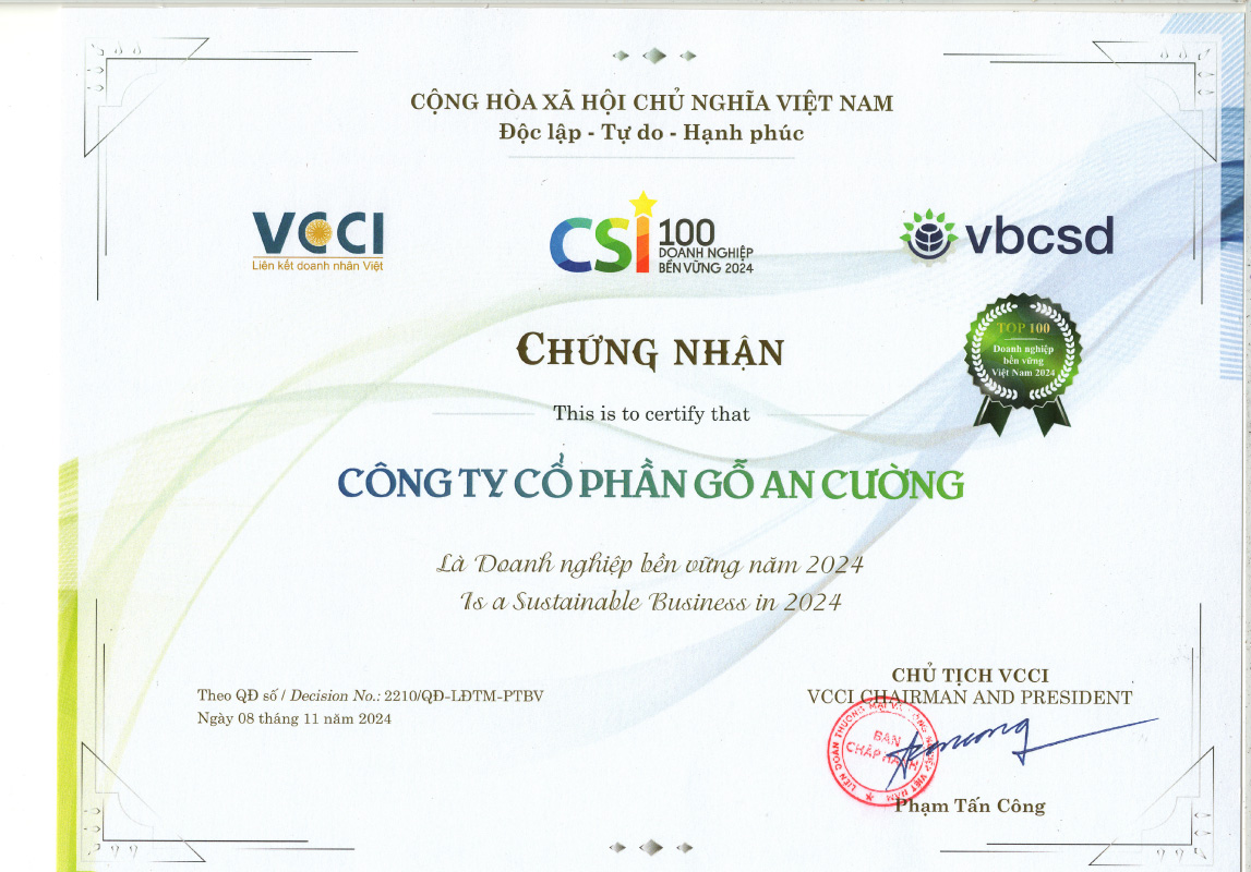 CSI  - TOP 100 DOANH NGHIỆP BỀN VỮNG 2024