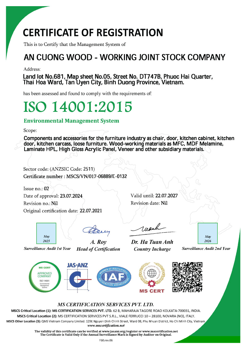 Chứng nhận môi trường ISO 14001-2015