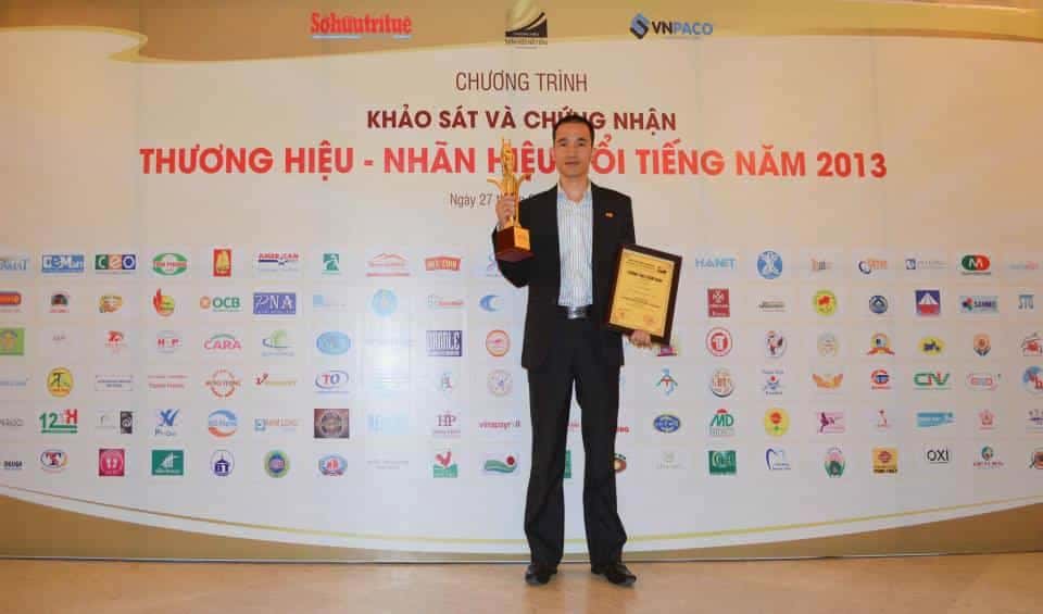 AN CƯỜNG ĐÃ VINH DỰ NHẬN GIẢI THƯỞNG “THƯƠNG HIỆU – NHÃN HIỆU NỔI TIẾNG NĂM 2013”