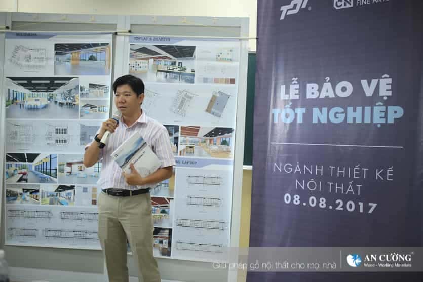 AN CƯỜNG TẠI BUỔI BẢO VỆ ĐỒ ÁN KHOA NỘI THẤT - ĐẠI HỌC KIẾN TRÚC 2017