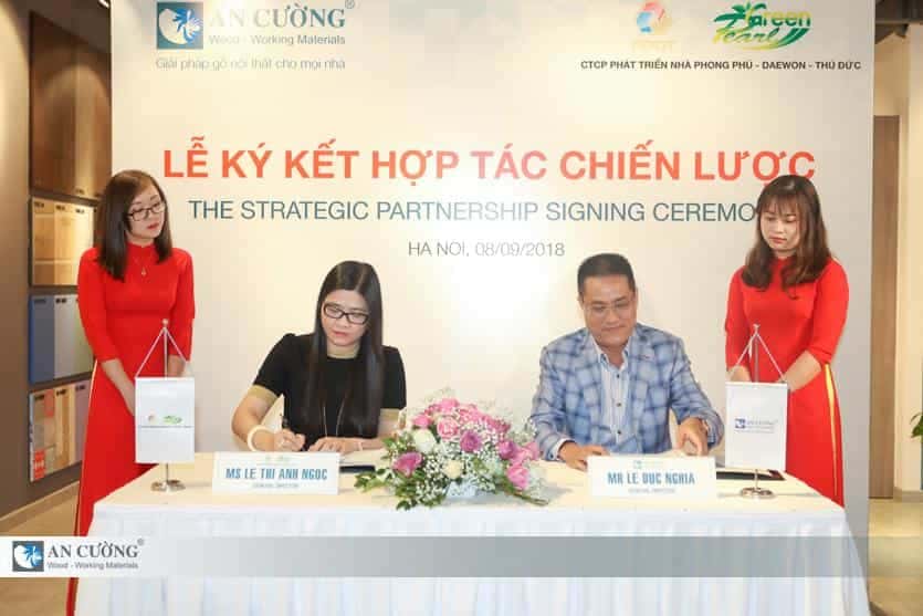 LỄ KÝ KẾT HỢP TÁC CHIẾN LƯỢC GIỮA CTY CP PHÁT TRIỂN NHÀ PHONG PHÚ – DAEWON – THỦ ĐỨC VÀ CÔNG TY CỔ PHẦN GỖ AN CƯỜNG