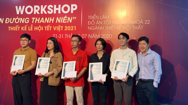 AN CUONG COMPANIES WITH STUDENTS IN INTERIOR DESIGN AT VAN LANG UNIVERSITY