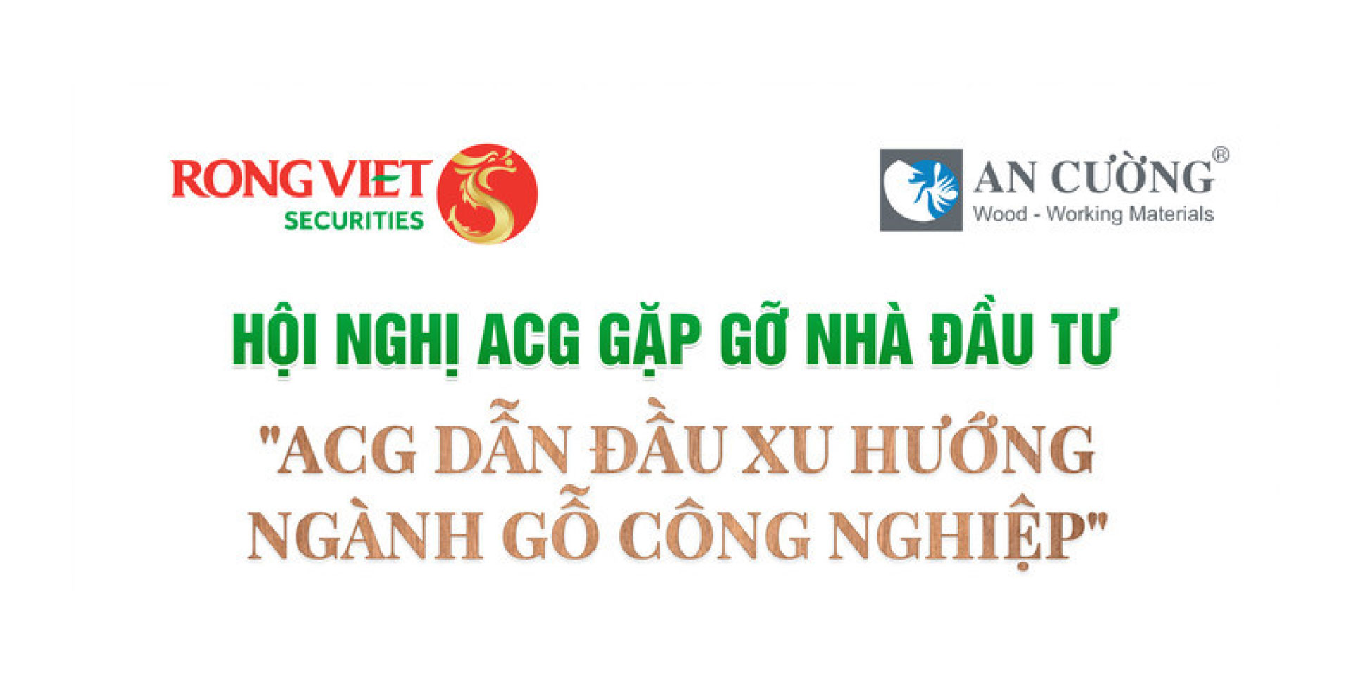 ACG MEETING INVESTORS "ACG LEADING THE WOOD INDUSTRIAL TREND"