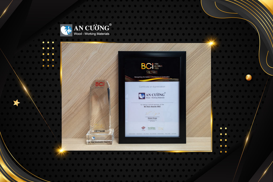 GỖ AN CƯỜNG (ACG) ĐỒNG HÀNH CÙNG BCI ASIA AWARDS VINH DANH NHỮNG DOANH NGHIỆP NỔI BẬT NHẤT TRONG NGÀNH KIẾN TRÚC - NỘI THẤT VÀ XÂY DỰNG TẠI VIỆT NAM VÀ KHU VỰC ĐÔNG NAM Á.
