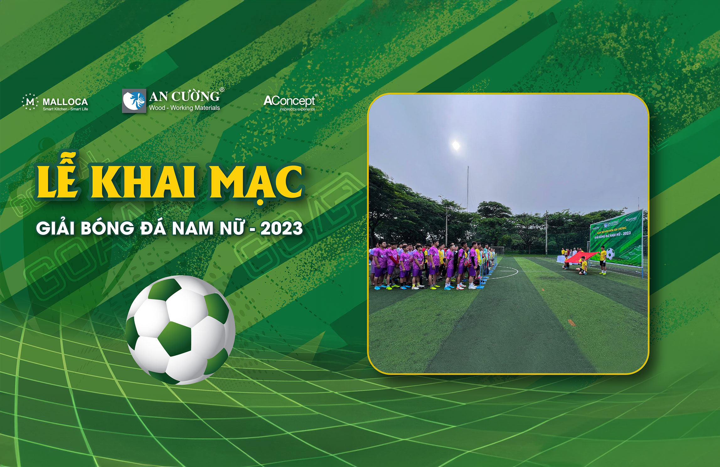 AN CUONG OFFICIALLY OPENS THE SUCCESSFUL 2023 FOOTBALL TOURNAMENT