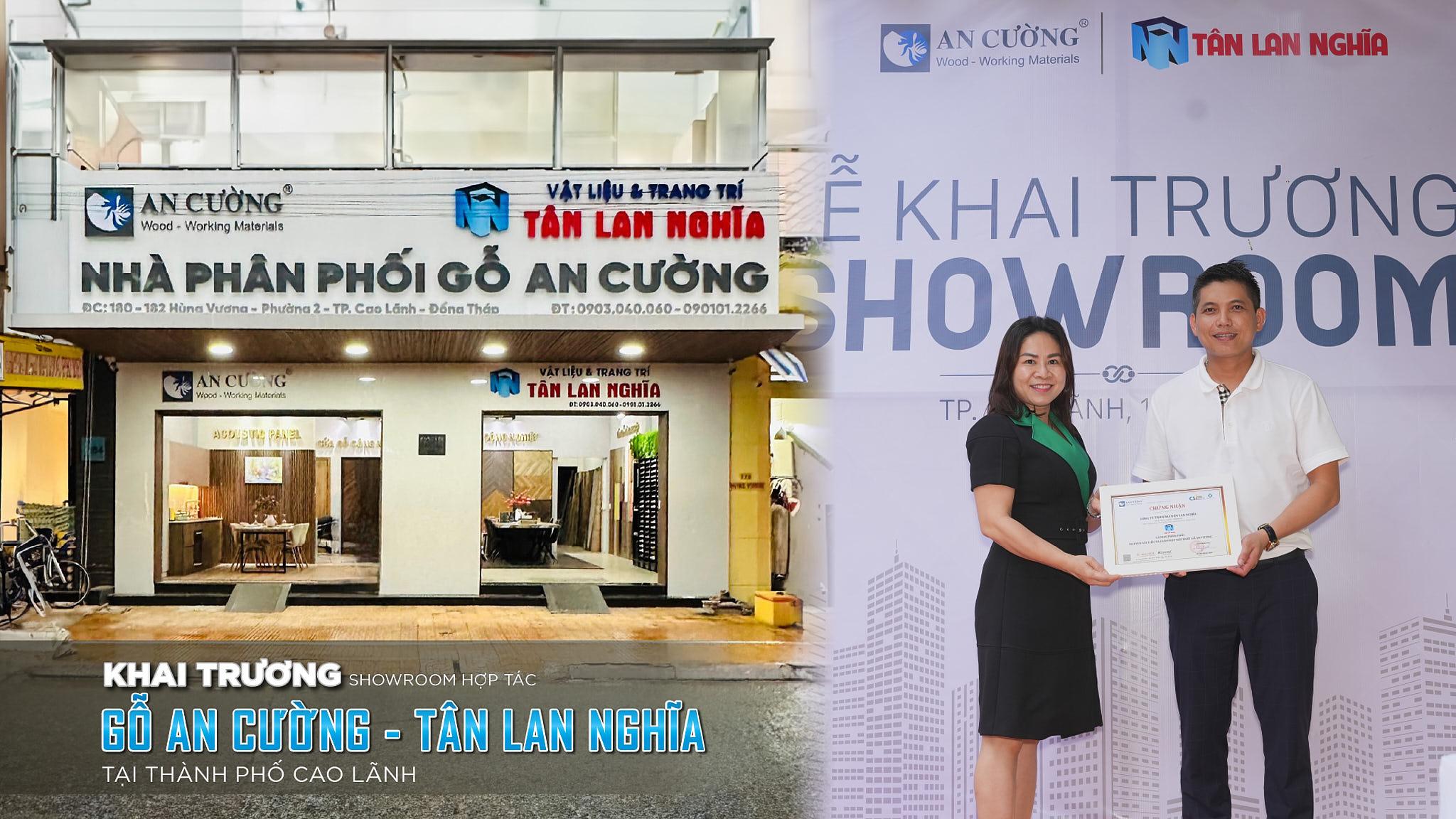 THE COLLABORATION SHOWROOM OF AN CUONG WOOD COMPANY AND TAN LAN NGHIA IN CAO LANH CITY