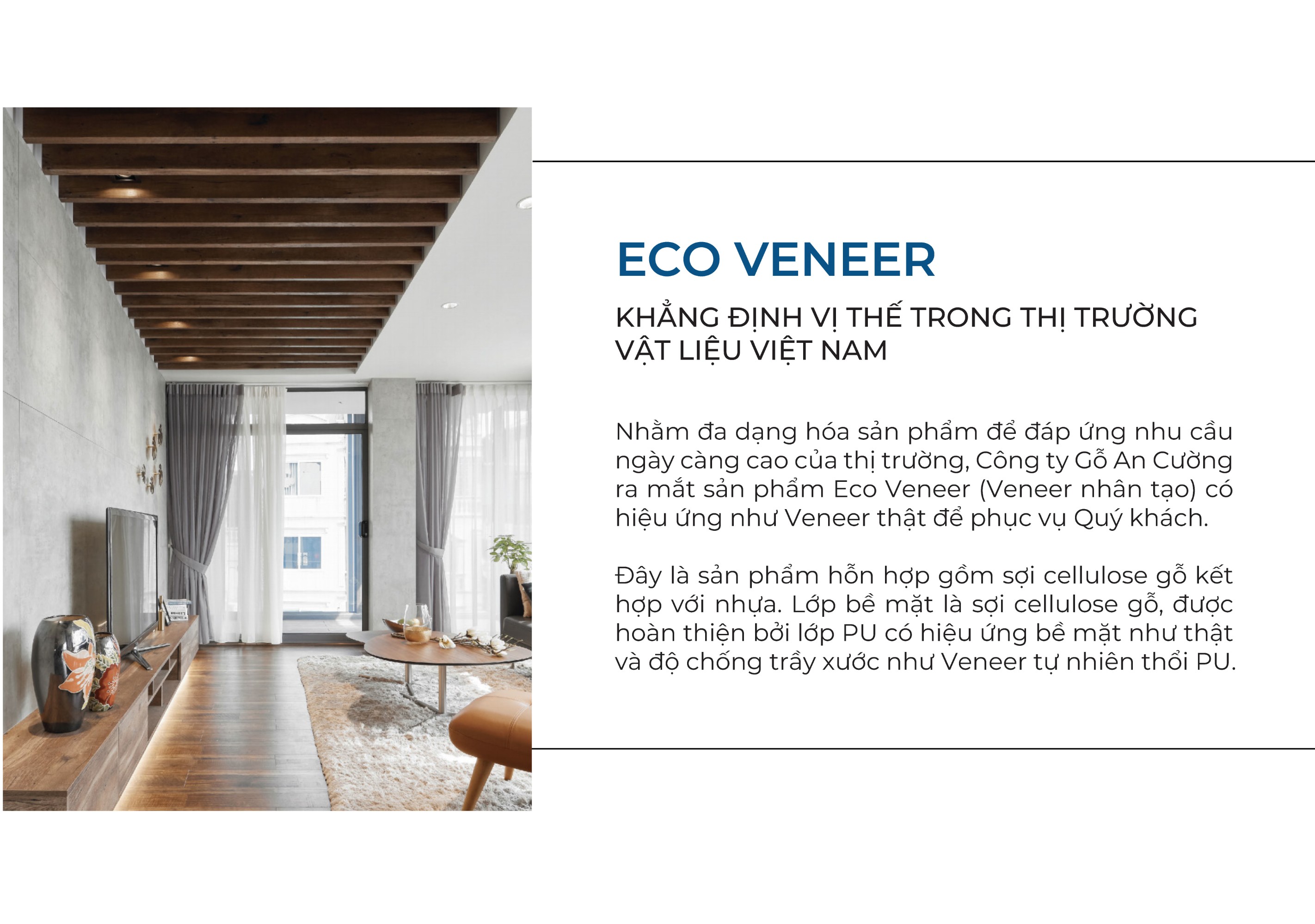 Eco Veneer là gì? Khám Phá Vật Liệu Nội Thất Xanh Hiện Đại và Thân Thiện