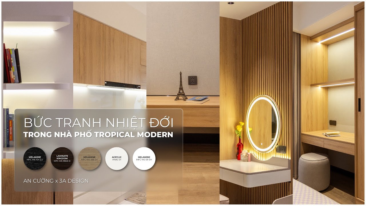 Bức Tranh Nhiệt Đới Trong Nhà Phố Tropical Modern | 3A Design