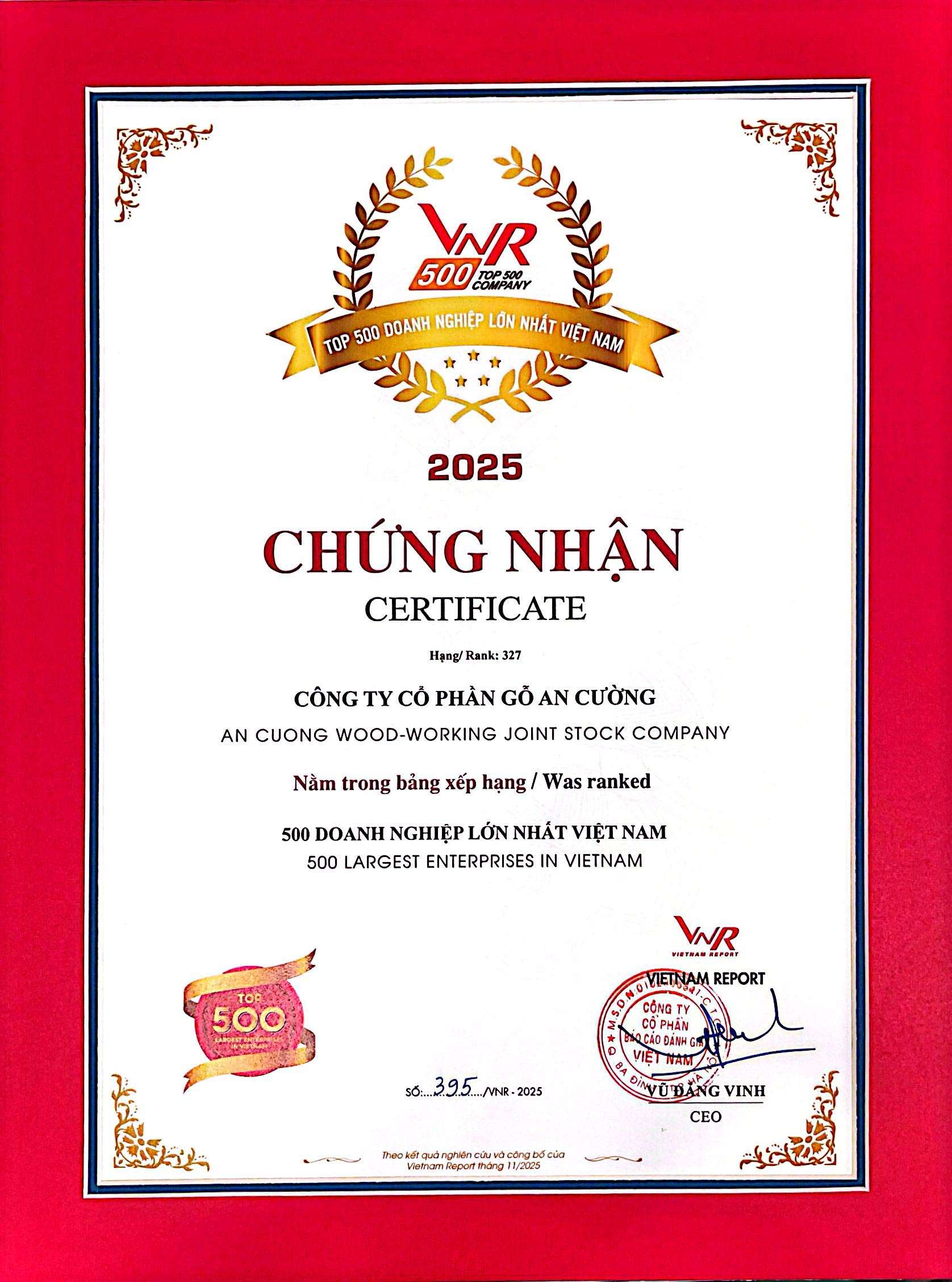 TOP 500 DOANH NGHIỆP LỚN NHẤT VIỆT NAM