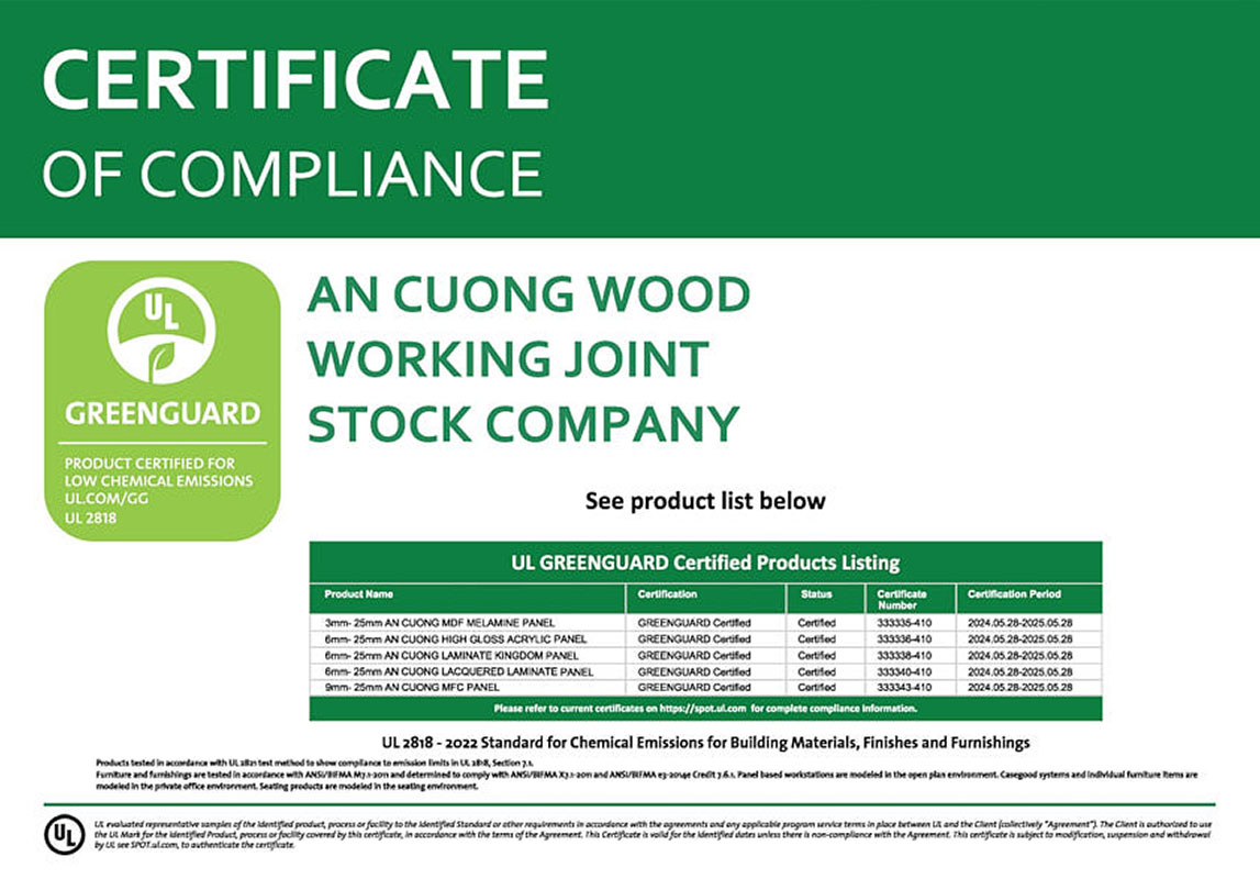 GREENGUARD CERTIFICATION