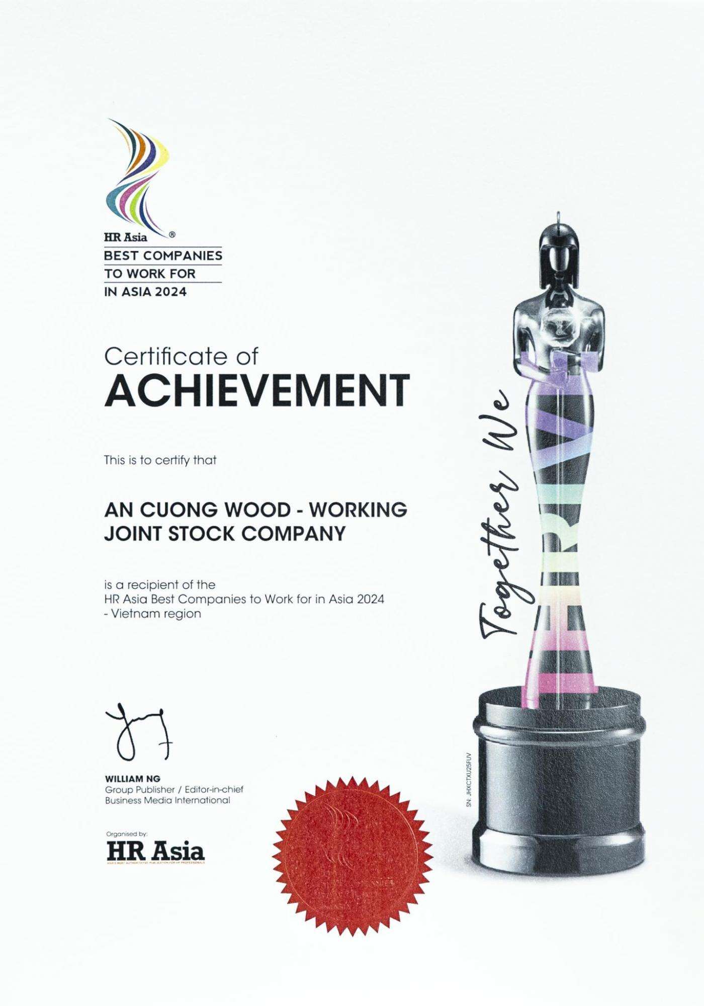 NƠI LÀM VIỆC TỐT NHẤT CHÂU Á (TẠI VIỆT NAM)