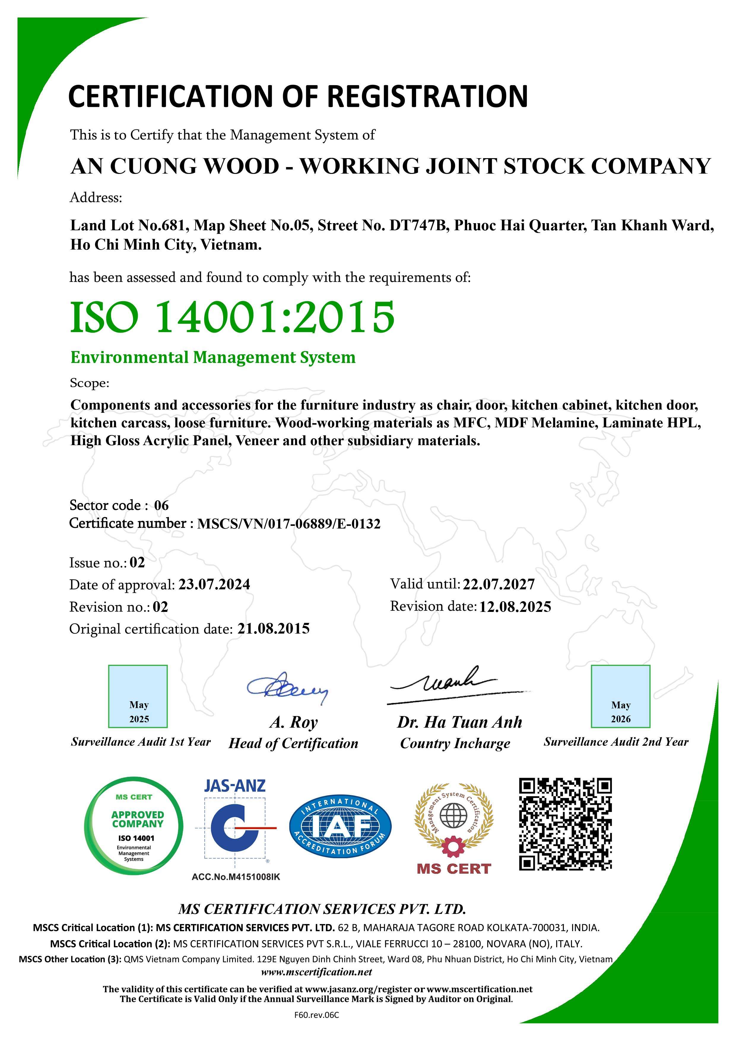 ISO 14001-2015 - HỆ THỐNG QUẢN LÝ MÔI TRƯỜNG