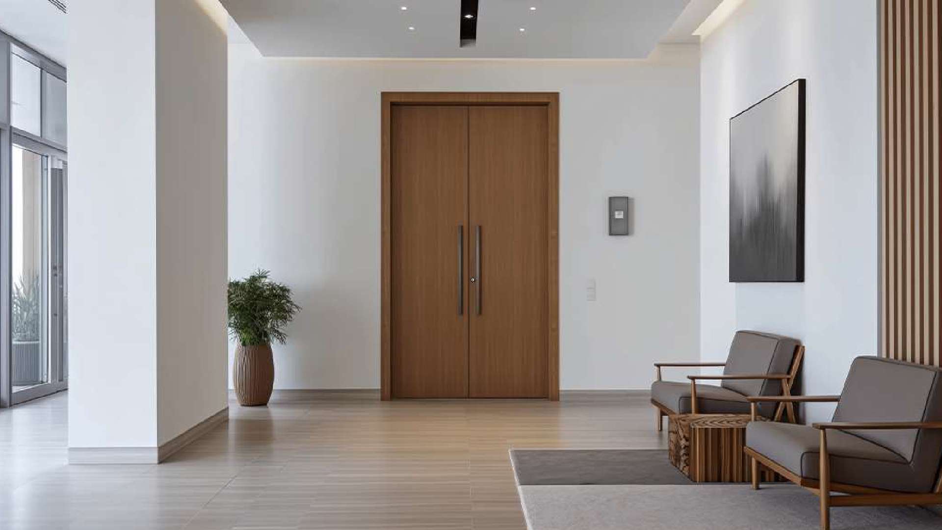 cửa gỗ công nghiệp 2 cánh đối xứng