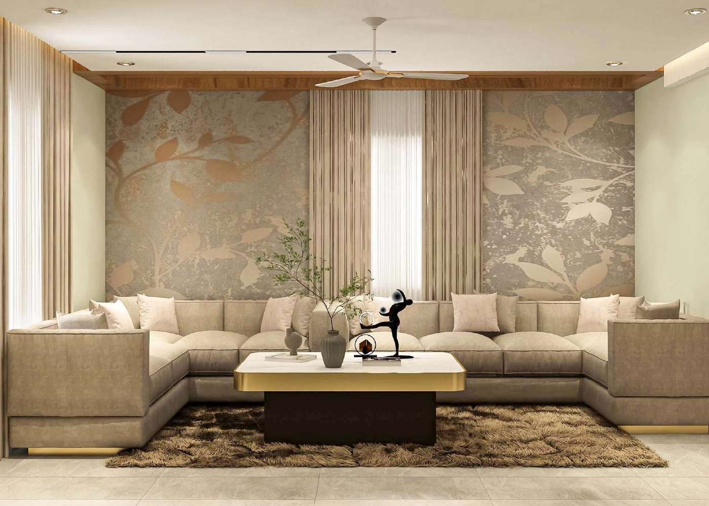 28 mẫu giấy dán tường phòng khách đẹp, sang trọng