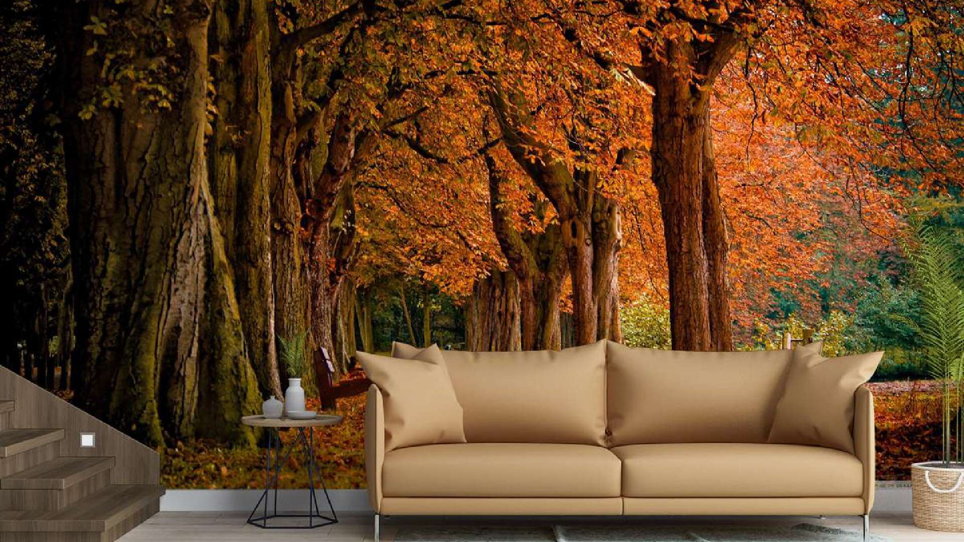 giấy dán tường phòng khách vân hoạ tiết 3d giả gỗ