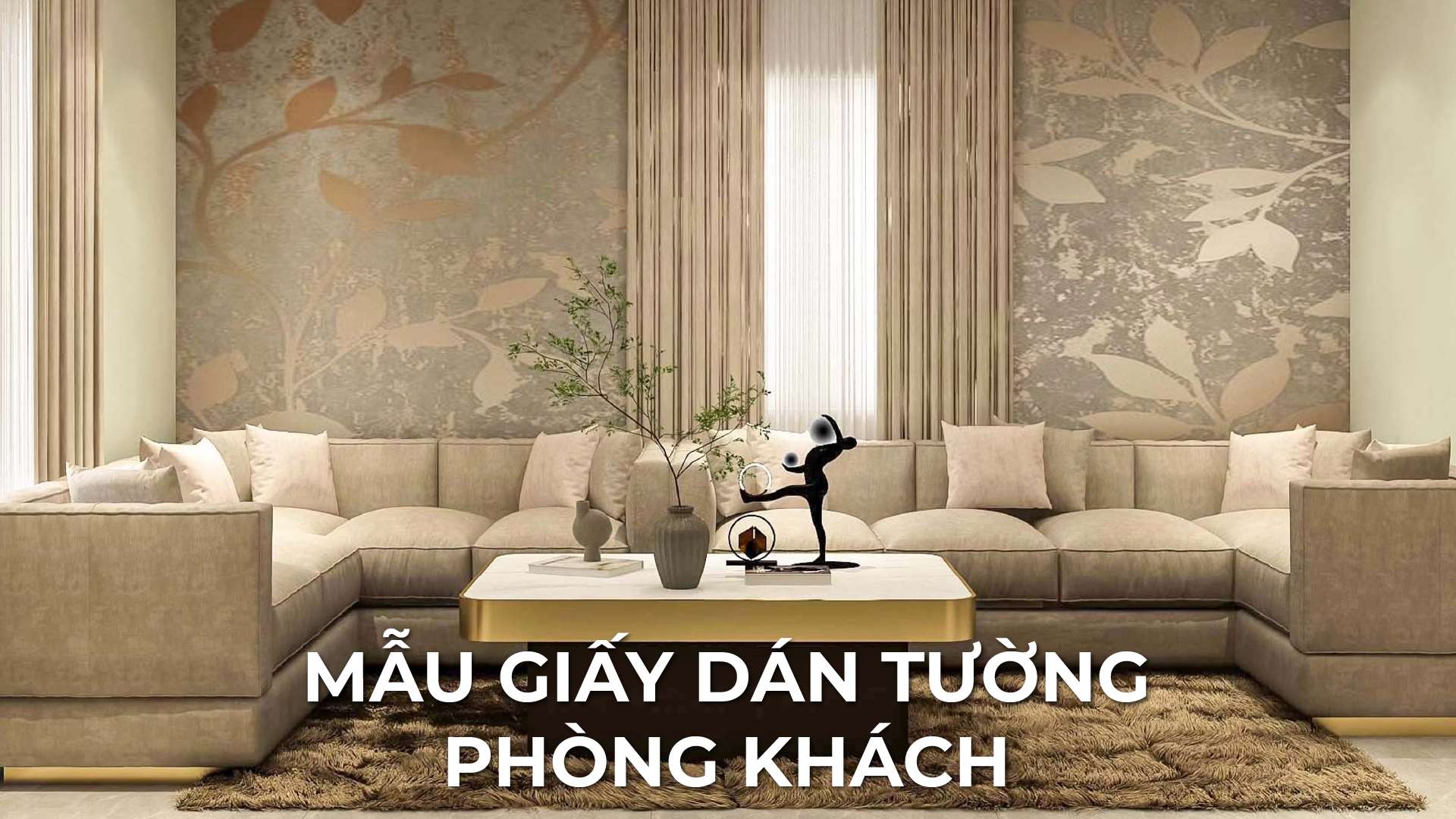 giấy dán tường phòng khách