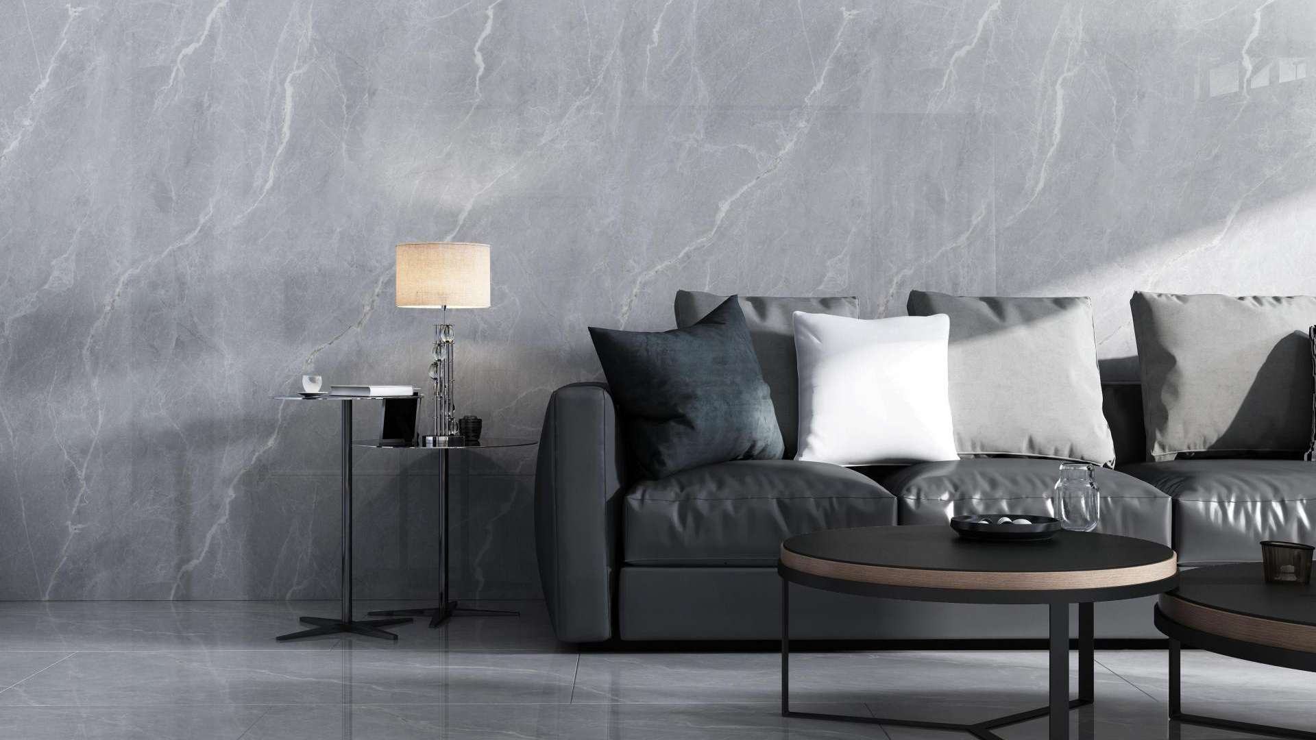 giấy dán tường vân đá cho phòng khách