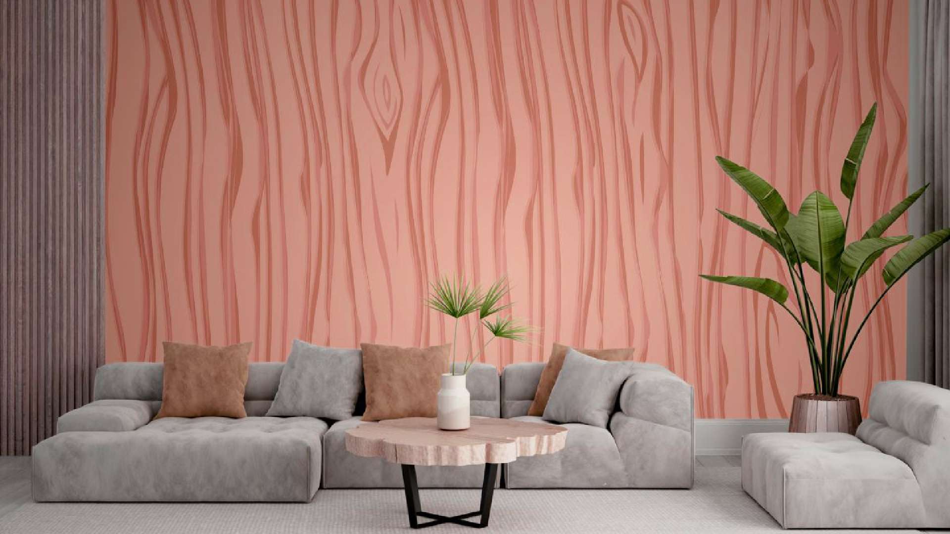 mẫu giấy dán tường phòng khách vân anh đào