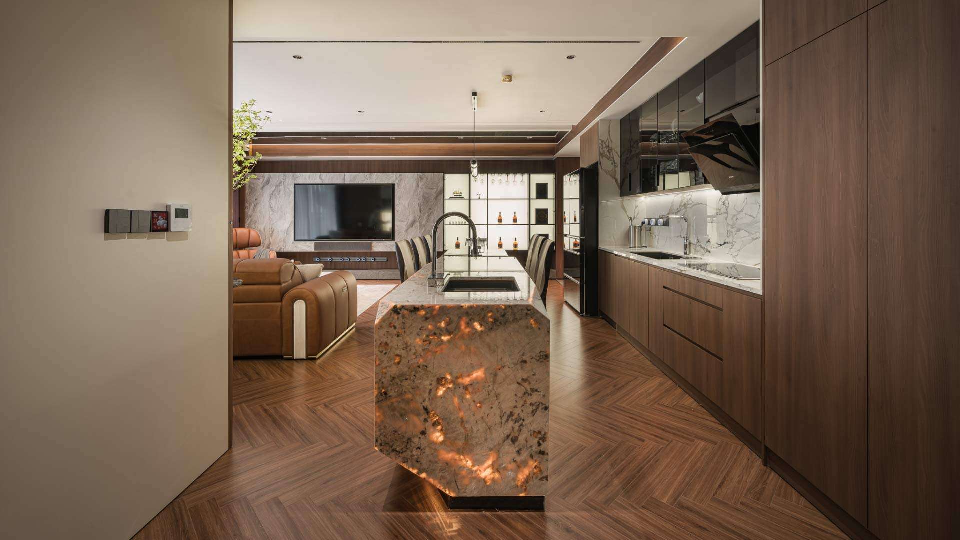 không gian mở với vật liệu an cường