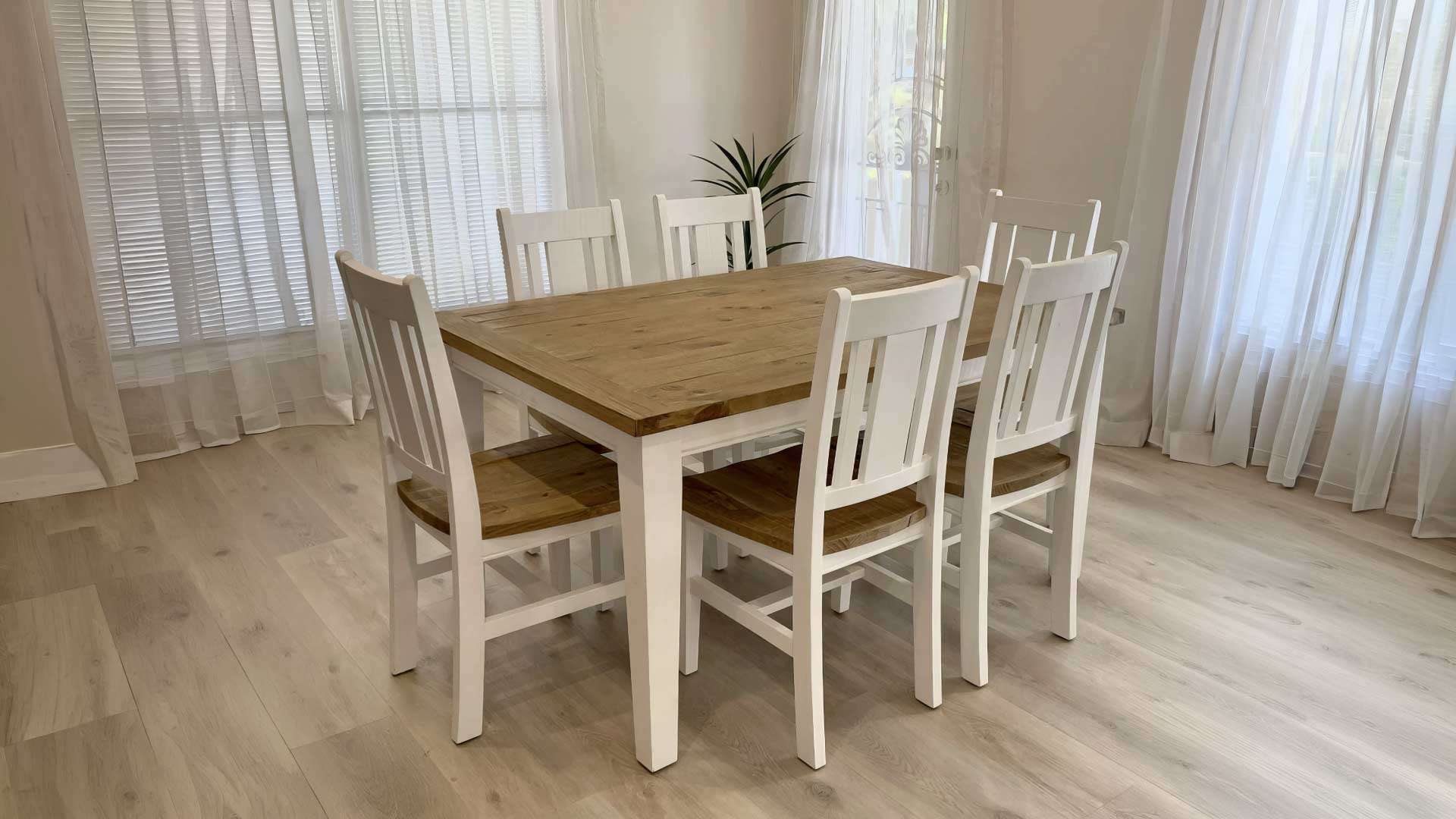 mẫu bàn ăn 6 ghế bằng gỗ công nghiệp