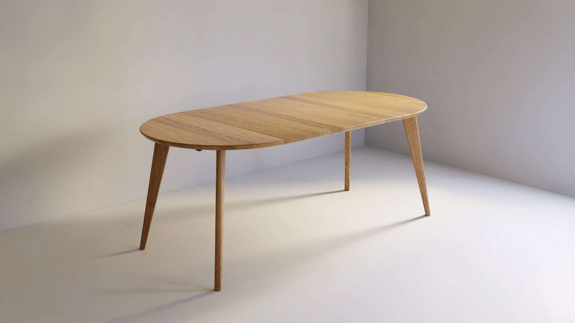 mẫu bàn bằng gỗ công nghiệp oval