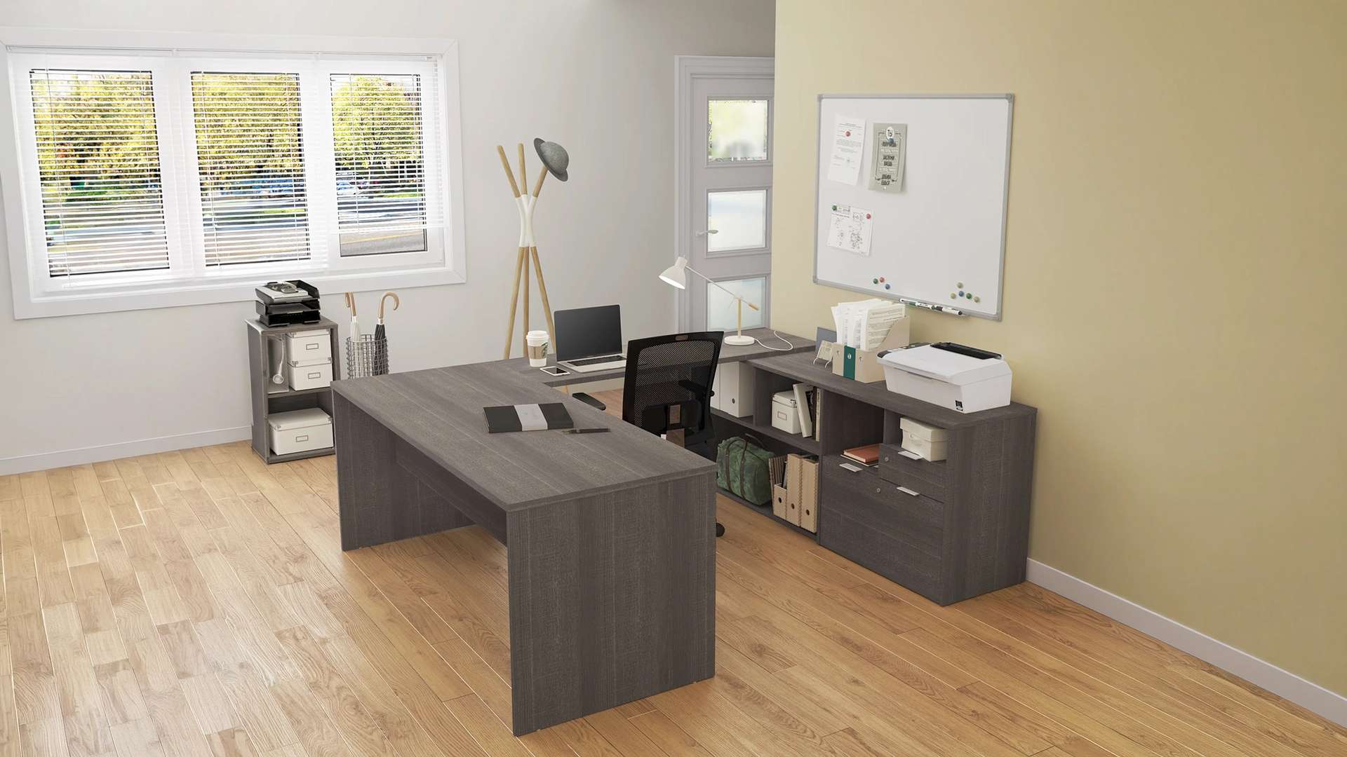 bàn làm việc chữ u