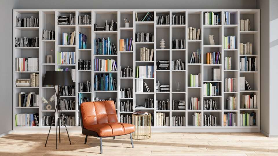 mẫu kệ sách bằng gỗ kiểu đứng