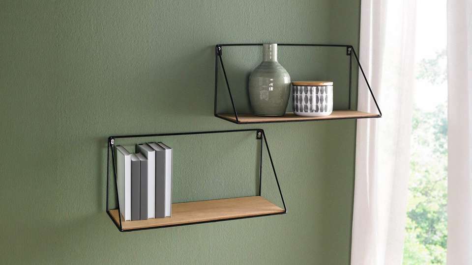 mẫu kệ sách bằng gỗ kiểu treo tường