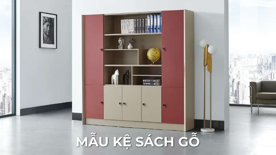 mẫu kệ sách đẹp bằng gỗ