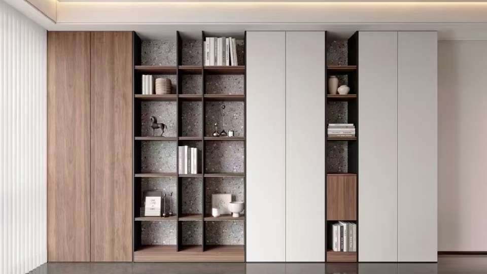 mẫu kệ sách đứng bằng gỗ