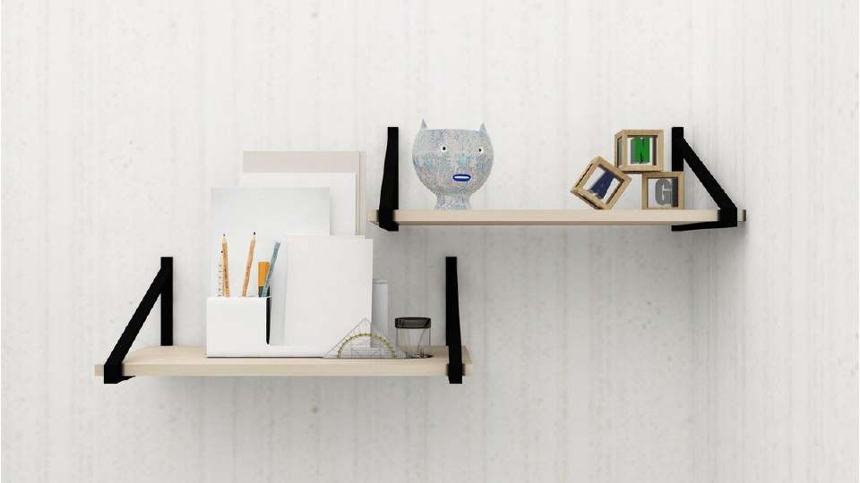 mẫu kệ sách treo tường bằng gỗ