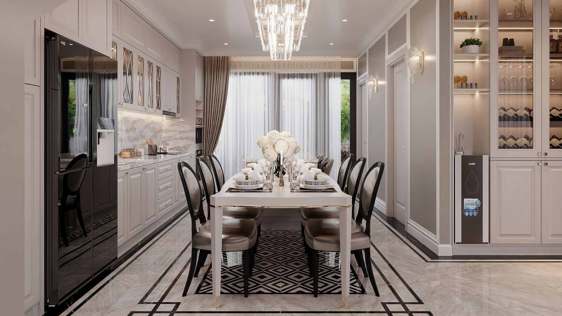 nội thất phòng bếp tân cổ điển