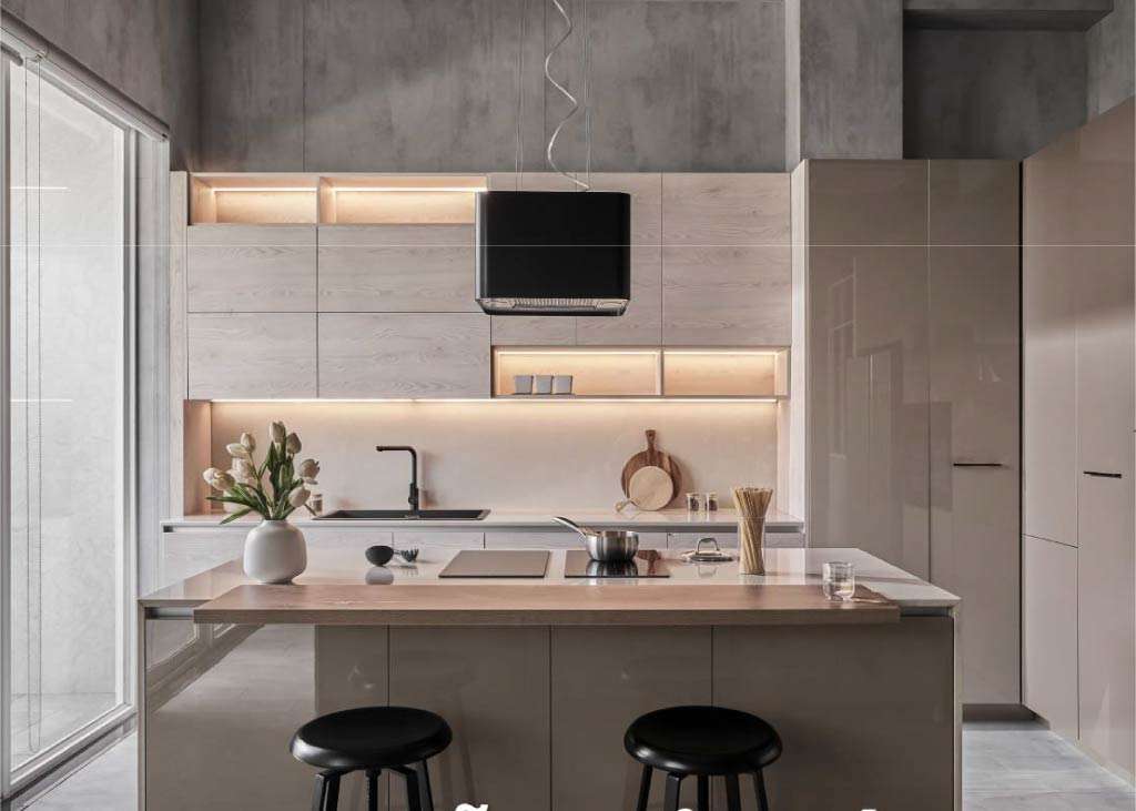 20 mẫu tủ bếp phủ Acrylic An Cường hiện đại, cao cấp