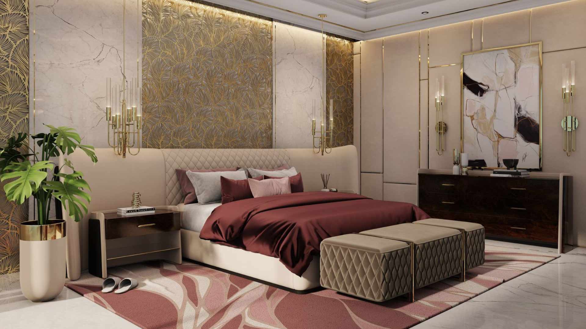 mẫu phòng ngủ phong cách nội thất art deco