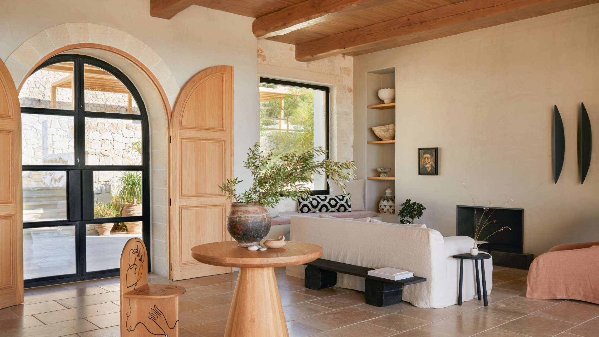 phòng khách phong cách nội thất địa trung hải đẹp