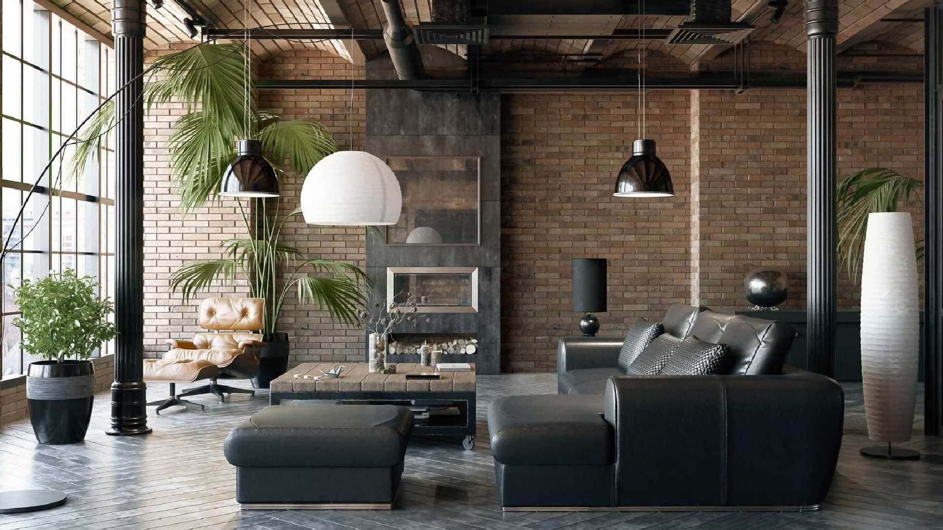 bề mặt kiến trúc thô mộc trong phong cách industrial