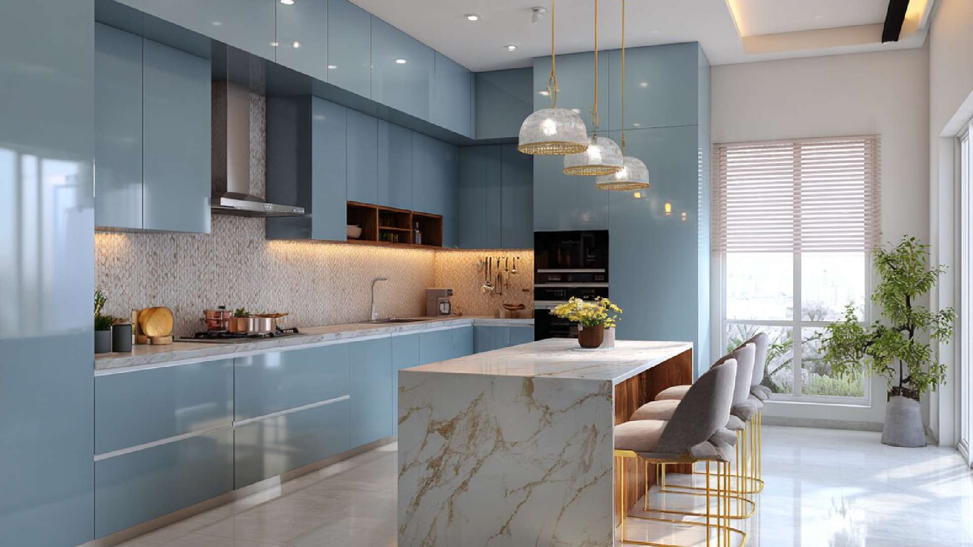 mẫu phòng bếp phong cách nội thất minimalism