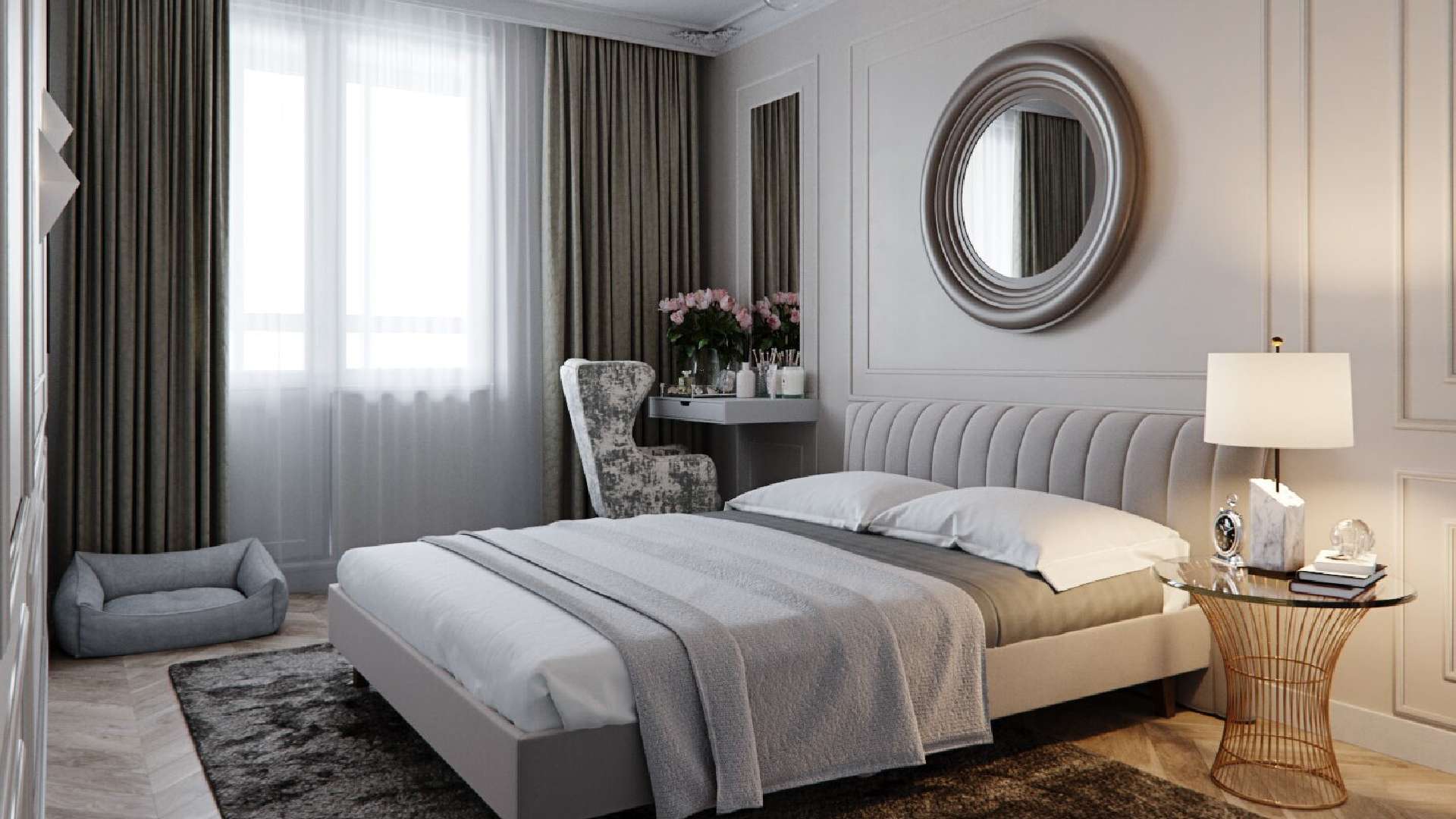 mẫu phòng ngủ phong cách nội thất tân cổ điển