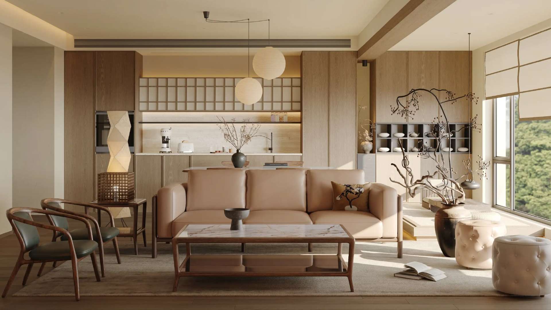 màu sắc trung tính trong phong cách nội thất wabi sabi