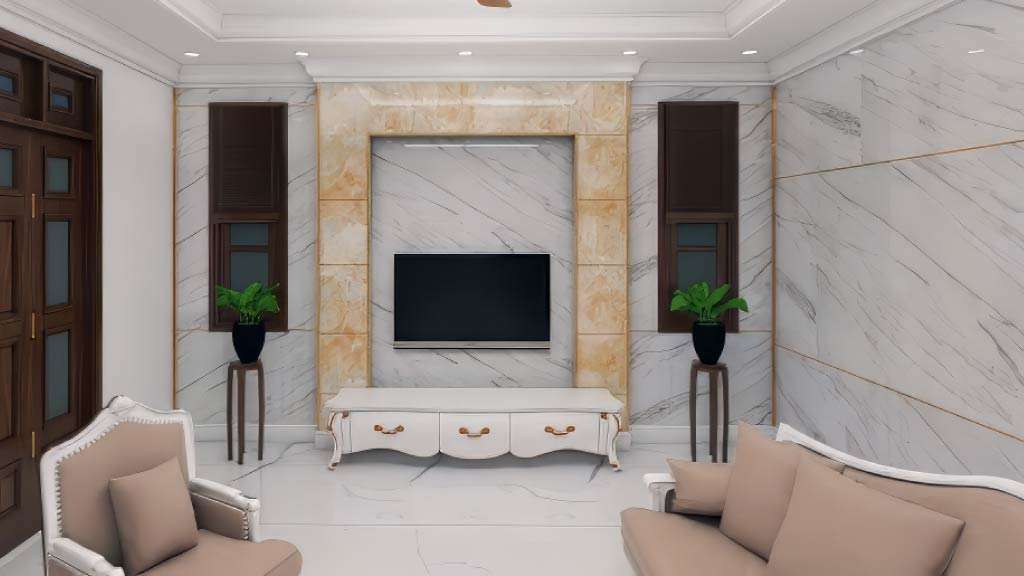 tấm nhựa ốp tường ứng dụng trong phòng khách