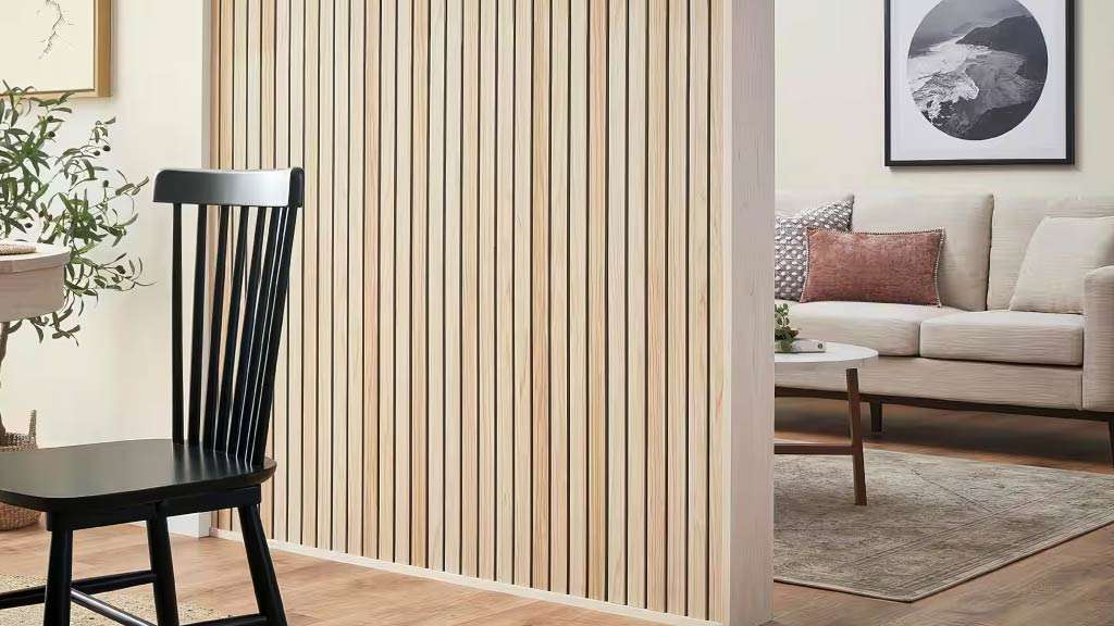 vách ngăn phòng khách bằng tấm lam sóng