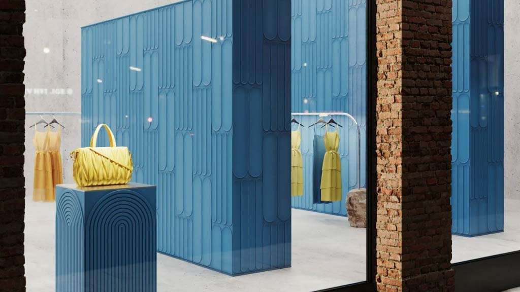 ứng dụng của tấm ốp tường trong cửa hàng