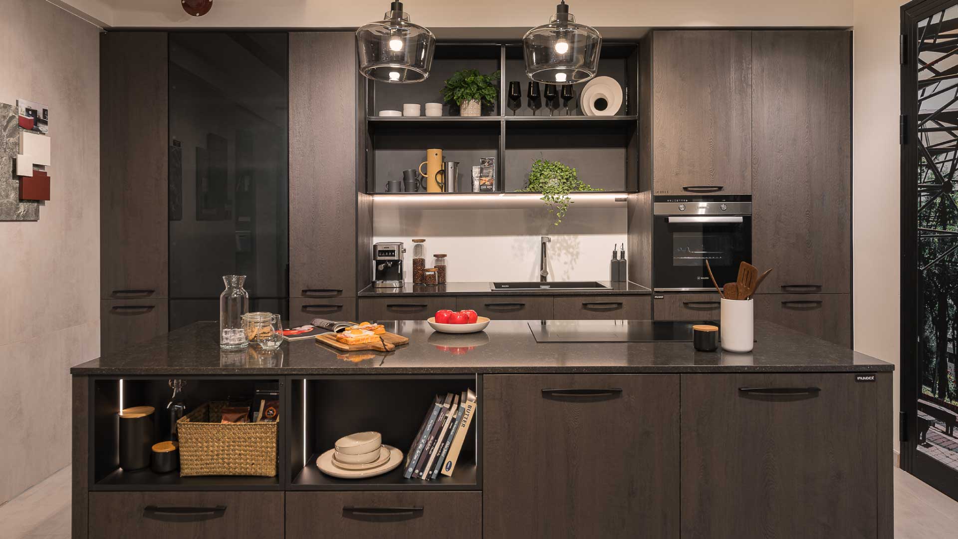 minh họa tủ bếp laminate