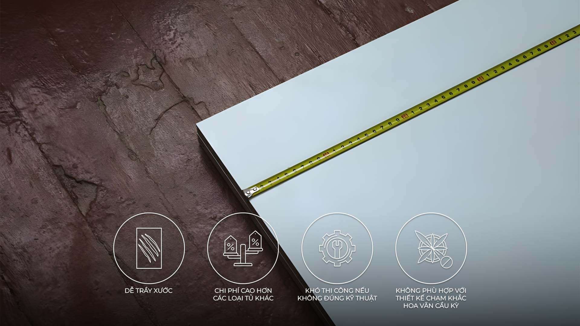 nhược điểm của tủ quần áo acrylic