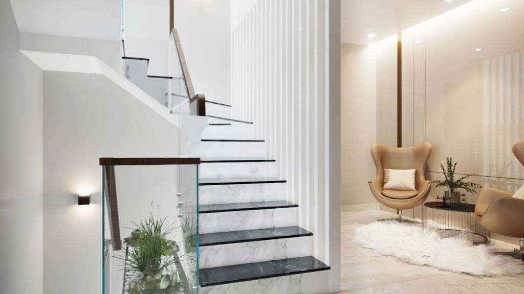 mẫu vách ngăn cầu thang bằng bê tông