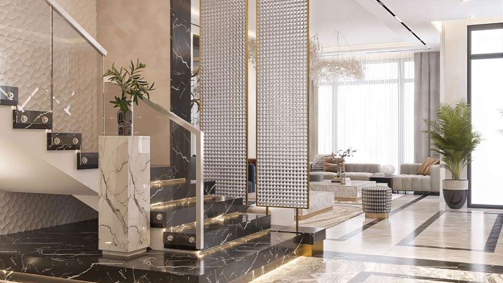 vách ngăn cầu thang bằng kính