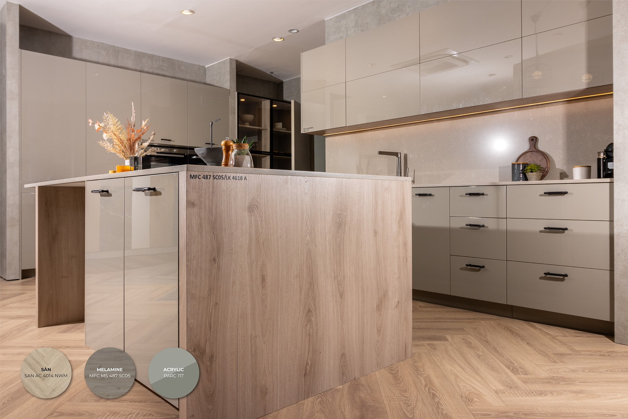 an cường và nội thất bếp