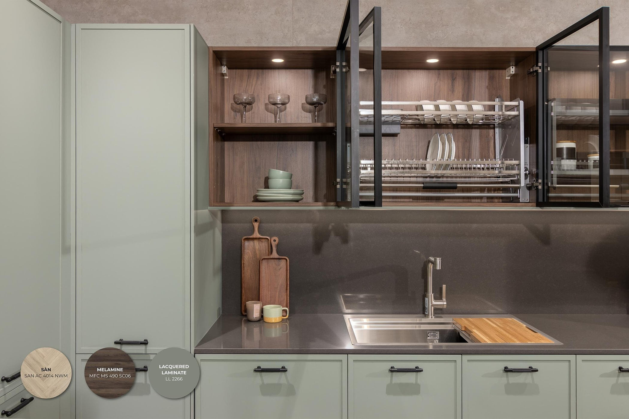 an cường và nội thất bếp