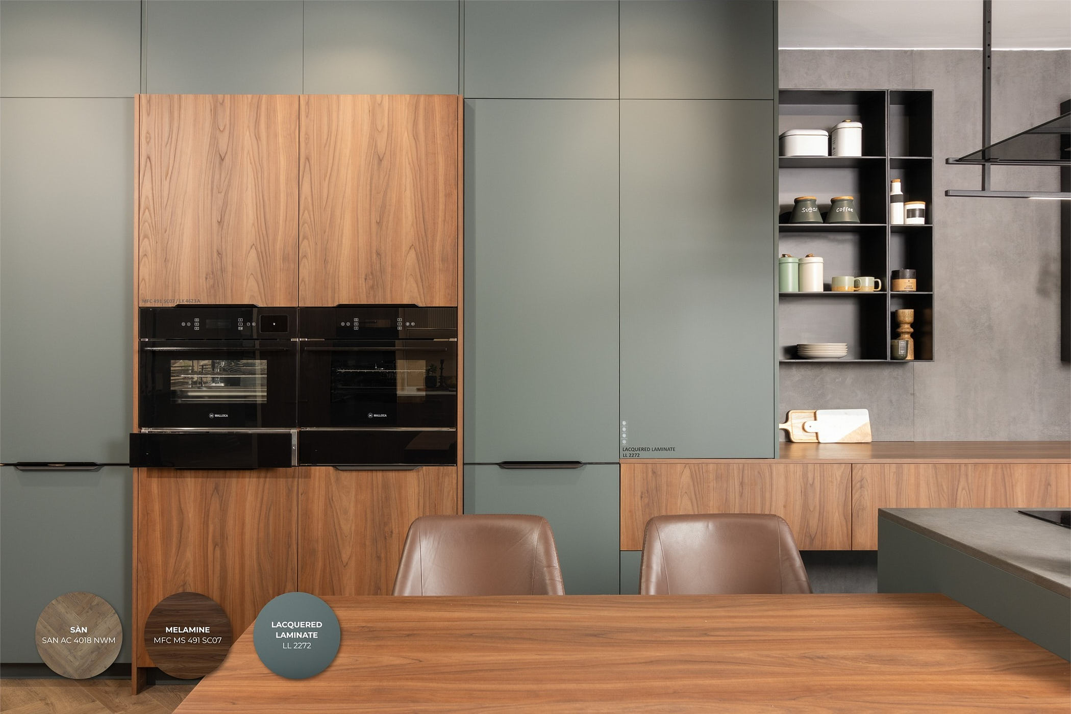 an cường và nội thất bếp